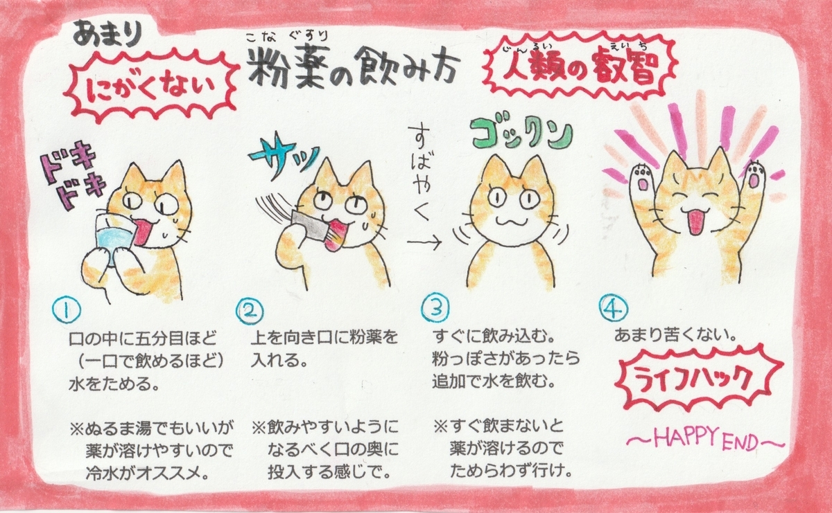 粉薬の飲み方図解